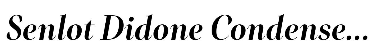 Senlot Didone Condensed Ex Bold Italic